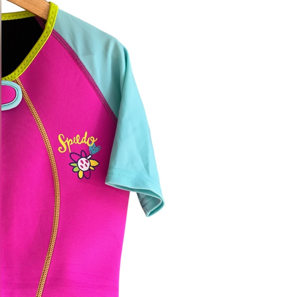 Speedo Kids UV Learn to Swim Thermal Suit Pink - Picture 4 of 10